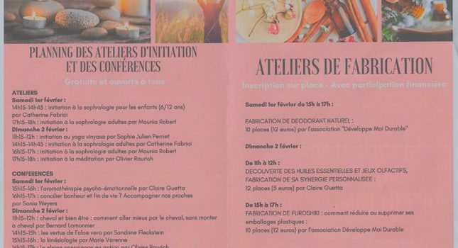 programme du salon du Bien-être Ury 01 et 02 février 2020